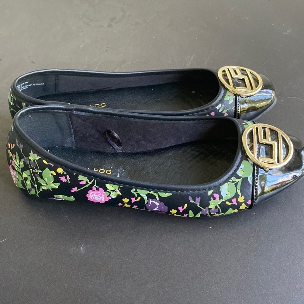 London Fog Collection Caela Black Ballet Flats Size 6 M